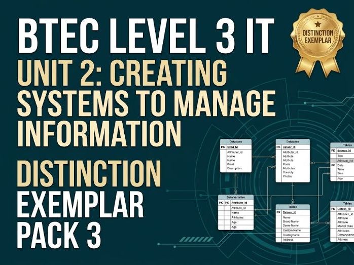 BTEC Level 3 IT Unit 2 Distinction Pack 3