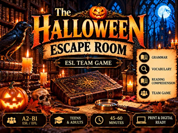 The Halloween Escape Room: ESL Team Game