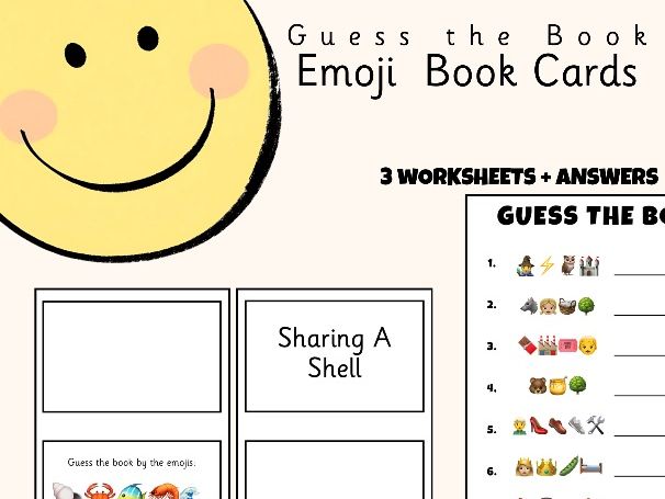Guess the Book Emoji Activity Worksheet