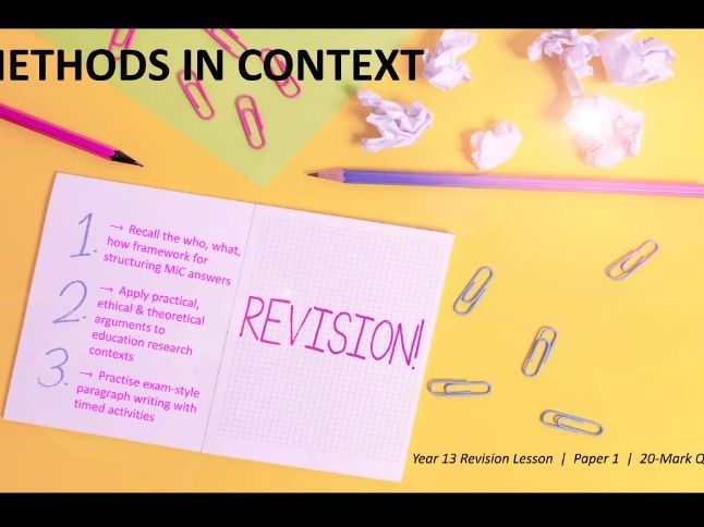 Methods in Context Revision Lesson