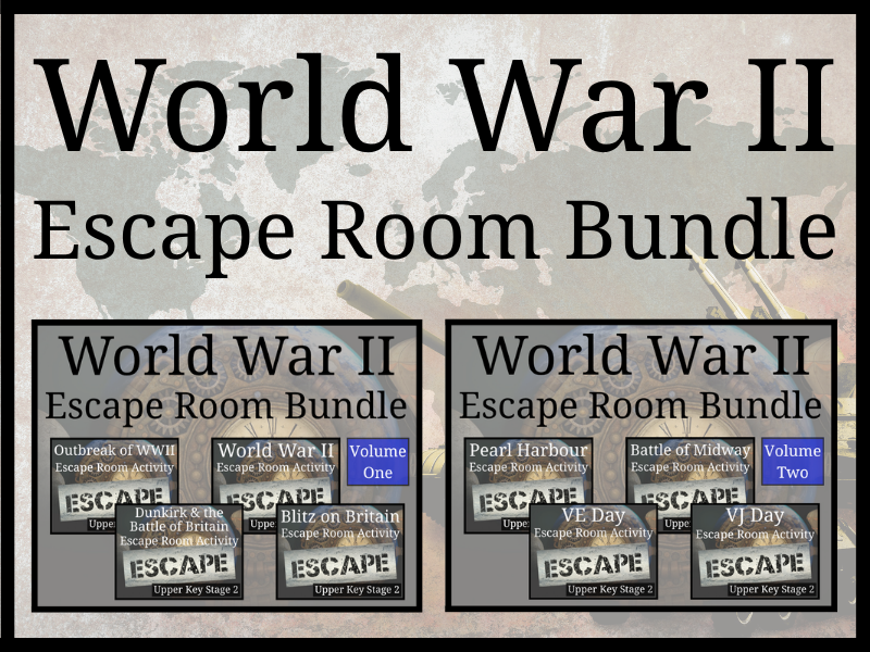 World War 2 Escape Room Activity Mega Bundle | Year 5 or Year 6