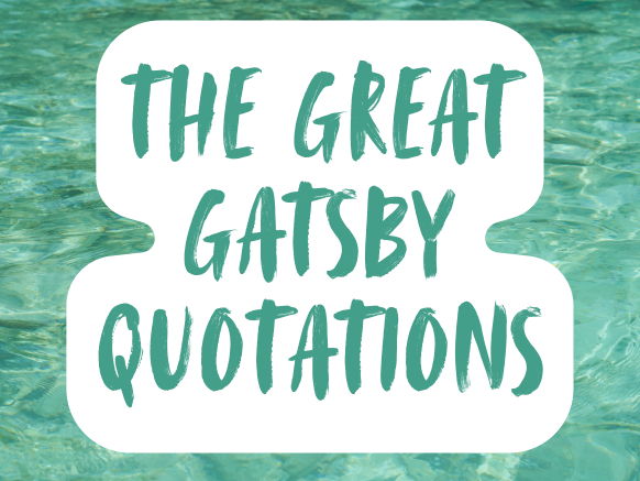 KS5 A Level English Literature The Great Gatsby Quotations Display