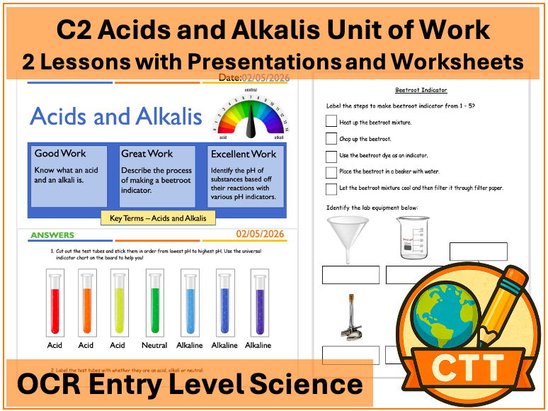 OCR Entry Level Science - C2 Acids and Alkalis - 2 Lessons