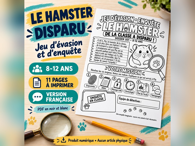 French Escape Room - Le hamster disparu