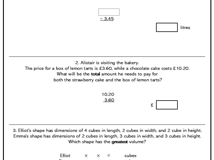 Measurements Solve problems Easy