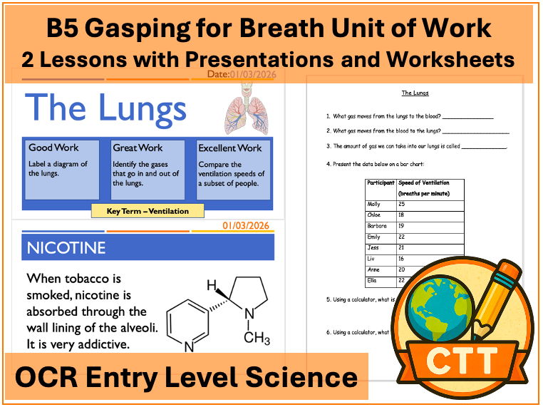 OCR Entry Level Science - B5 Gasping for Breath - 2 Lessons