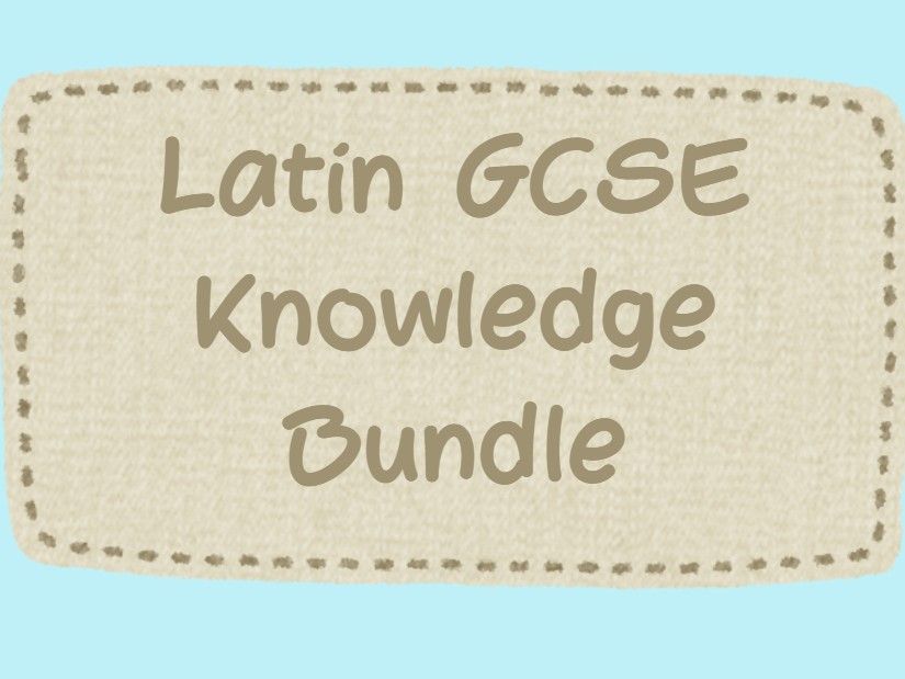 Latin GCSE Knowledge Worksheets