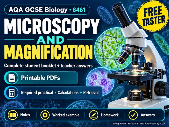 FREE AQA GCSE Biology Microscopy and Magnification | Notes, Questions and Answers