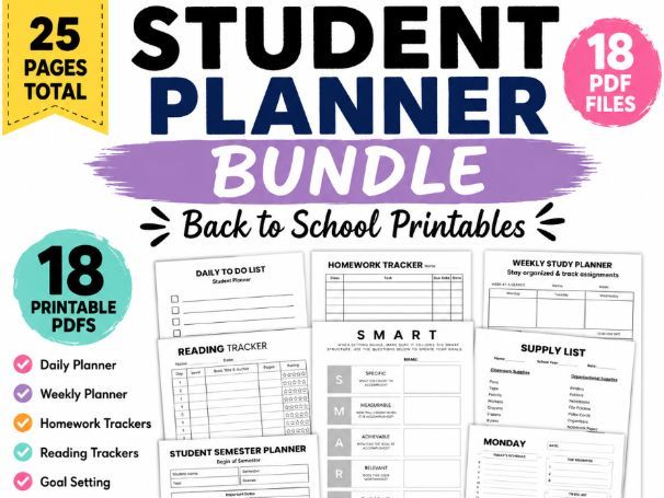 Student Planner Bundle for Students