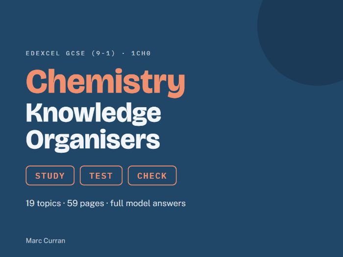 Edexcel GCSE Chemistry — Knowledge Organisers