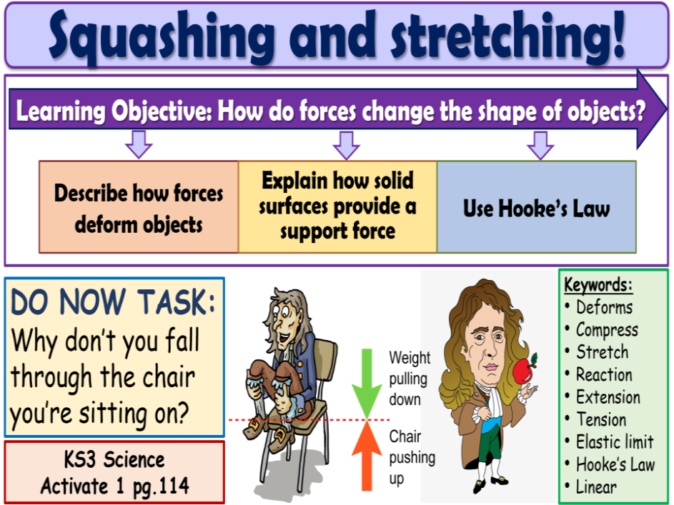 Squashing and stretching forces KS3 Activate Science