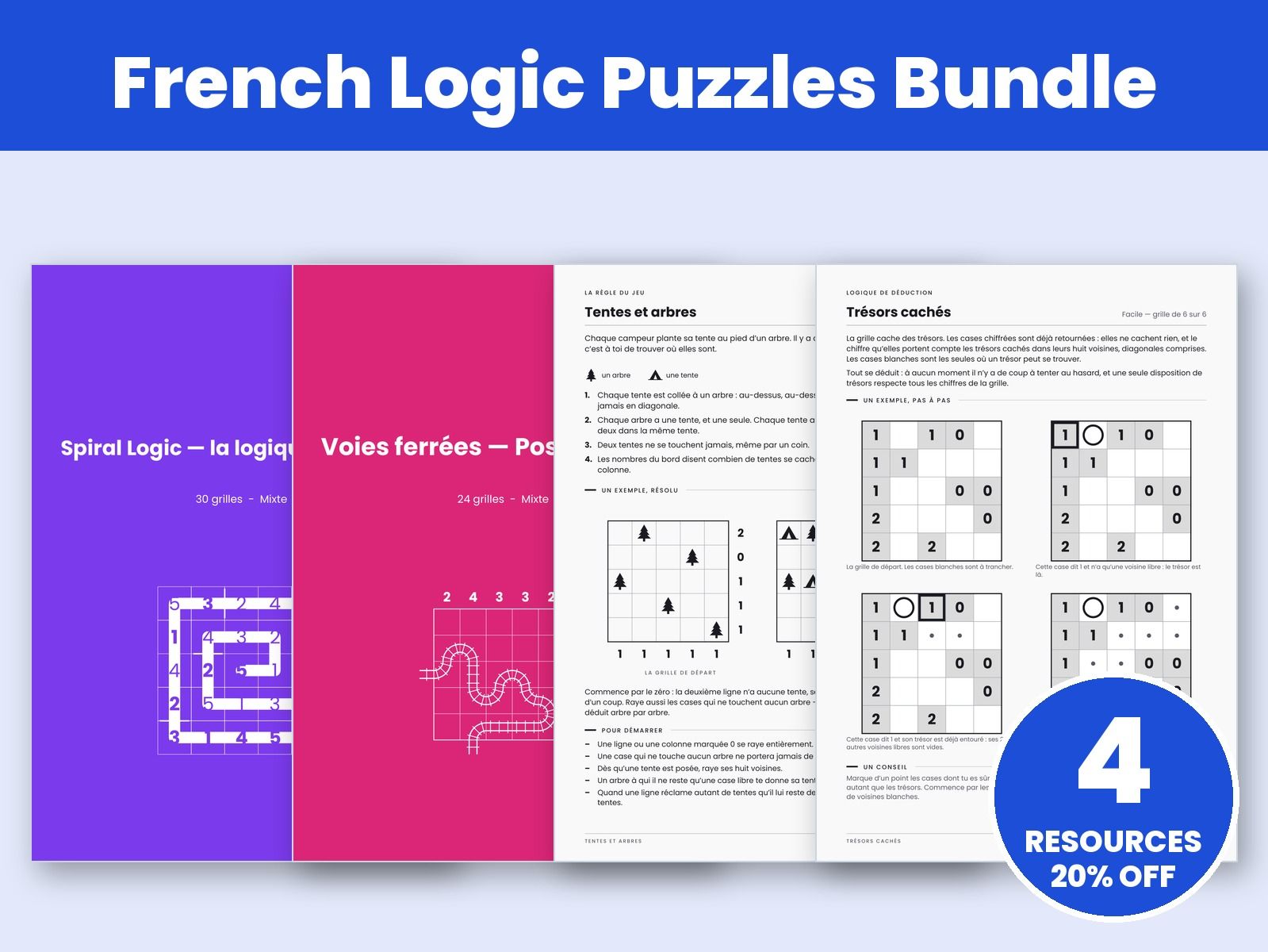 French Logic Puzzles Bundle