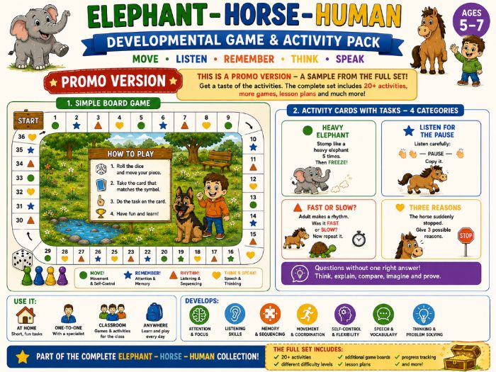 Developmental Game & Activity Pack part of big game