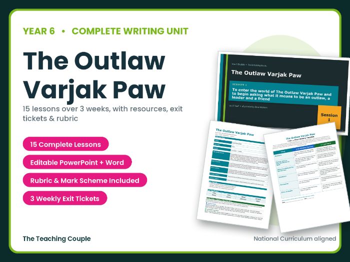 The Outlaw Varjak Paw | Year 6 English Unit | 15 Complete Lessons + Resources + Mark Scheme