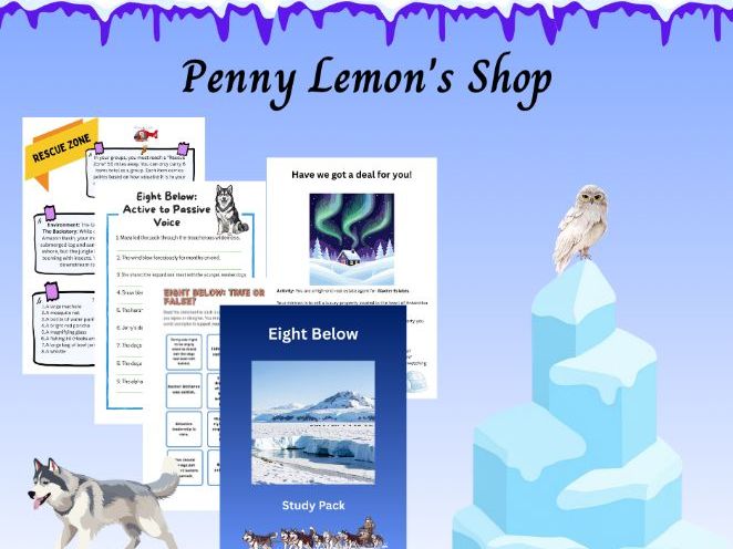 Eight Below Worksheet Pack