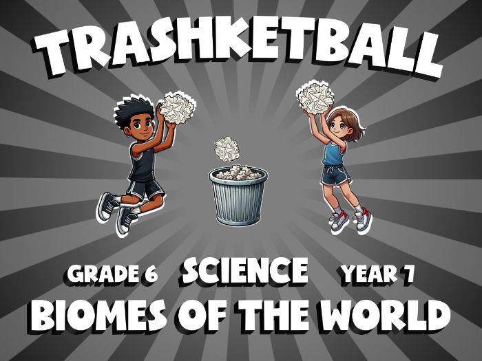 Biomes of the World TRASHKETBALL Science Game | No-Prep Year 7 Review Activity