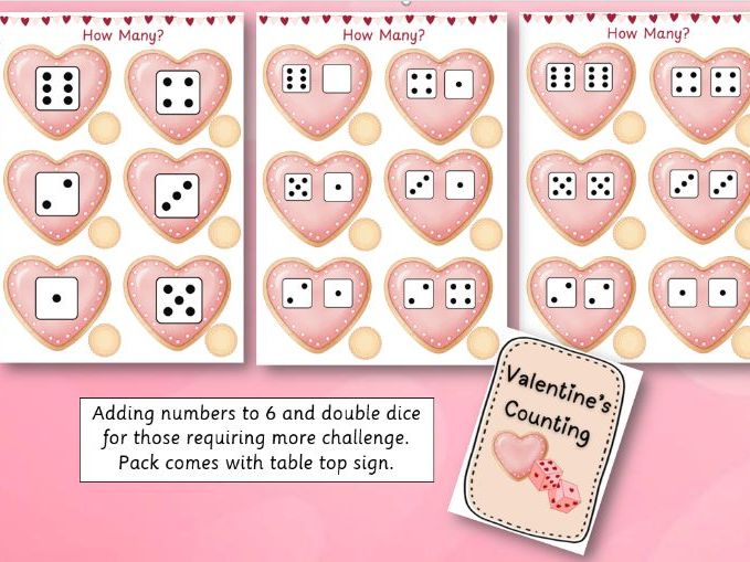 Counting Dice Valentine's Theme
