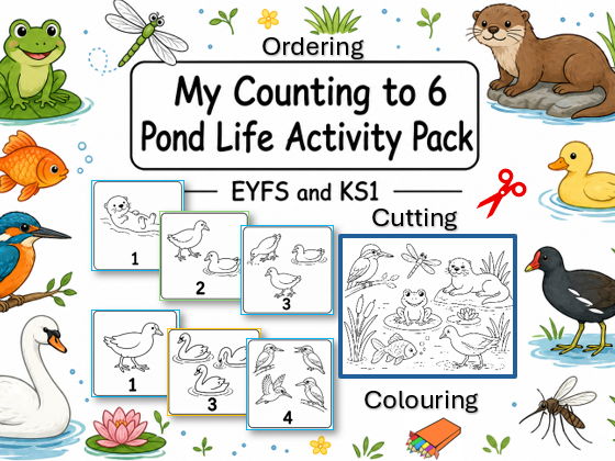 My Count to 6 Pond Life Activity Pack