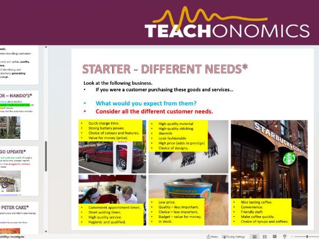 1. Customer Needs - Topic 1.2 - Edexcel GCSE Business - Theme 1