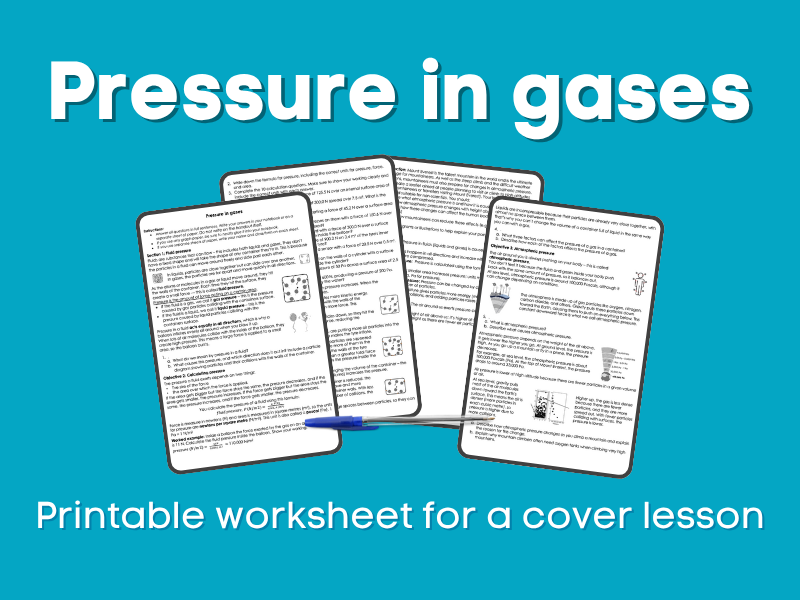 Pressure in gases Cover Lesson