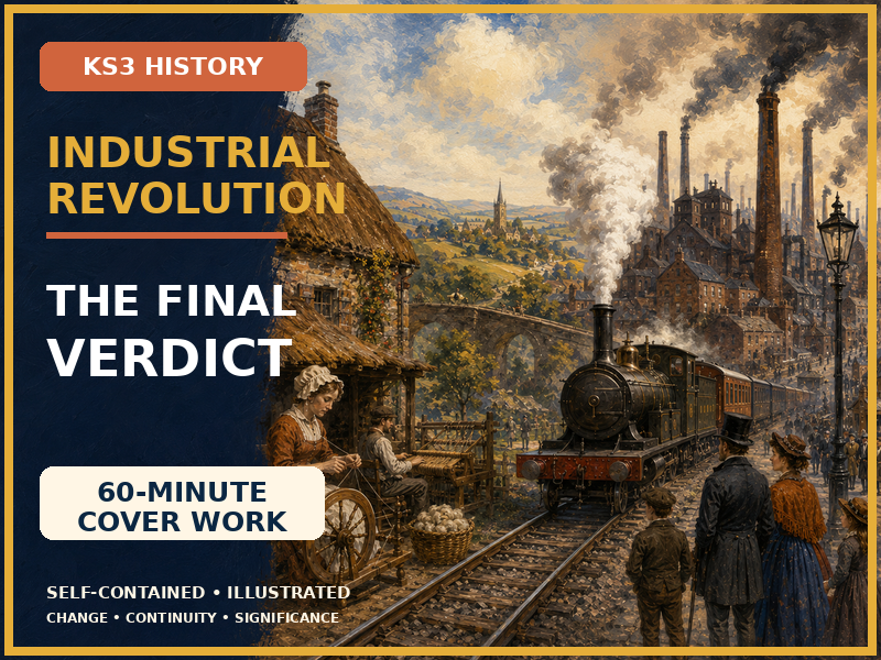 Industrial Revolution KS3 Cover Lesson | Change, Continuity and Final Verdict
