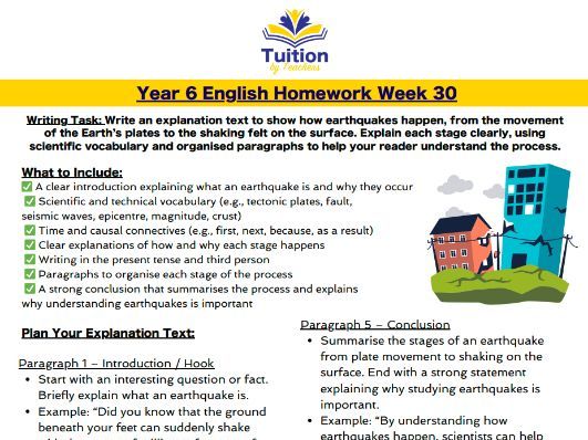 30. Year 6 - Creative Writing & Spelling