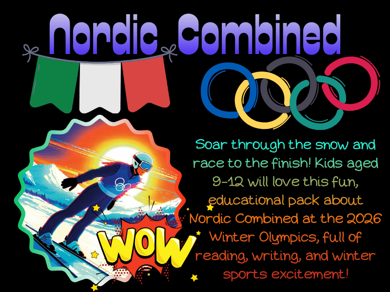 Fun Nordic Combined Worksheets & Nonfiction Text for Kids – Winter Olympics 2026