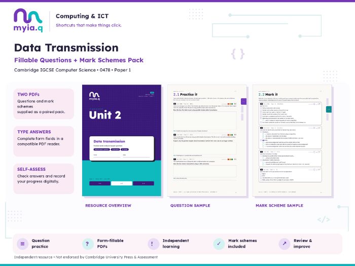 Unit 2 Data Transmission (CIE GCSE CS)