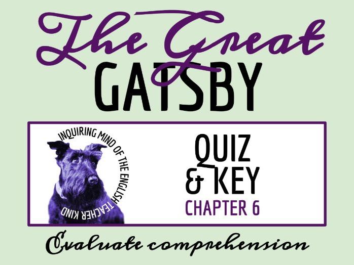 The Great Gatsby Chapter 6 Quiz and Answer Key