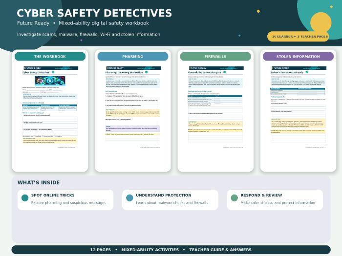 Cyber Safety Detectives | E-Safety & Online Security Workbook | KS3–KS4 SEND