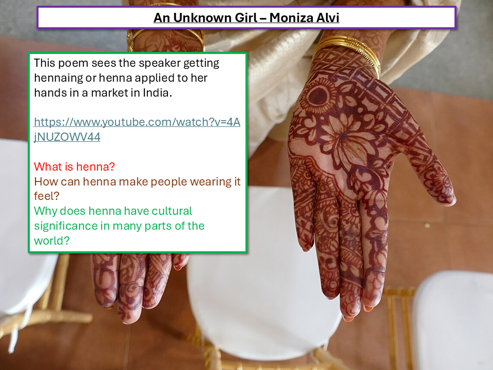 Edexcel IGCSE An Unknown Girl Moniza Alvi