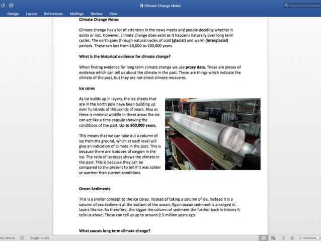 Climate Change Notes AQA Geography GCSE