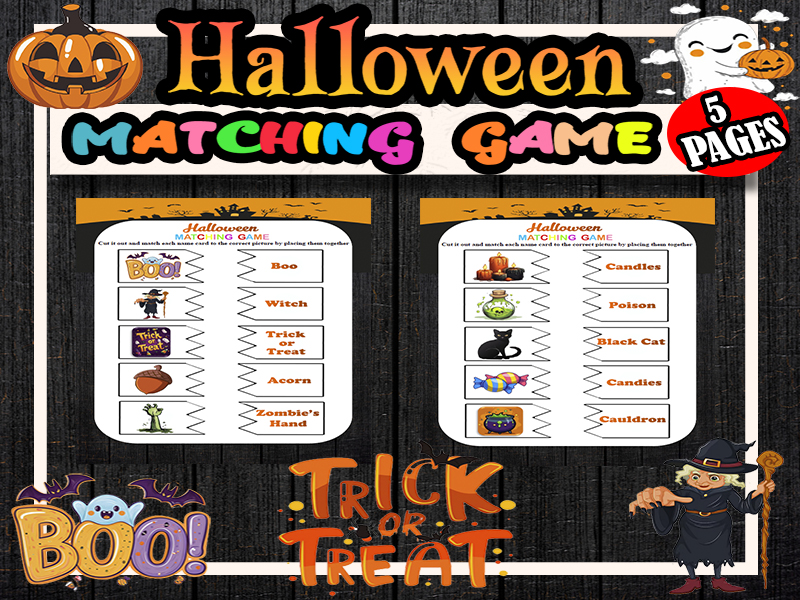 Halloween Spooky Matching Game for EYFS / Nursery / Reception