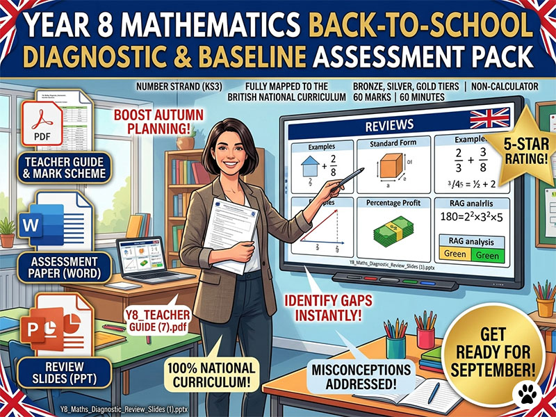 Year 8 Maths Baseline Number Assessment Pack