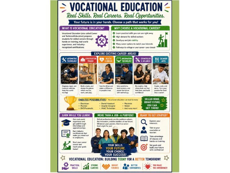 Vocational Education 18"x24" Classroom Poster