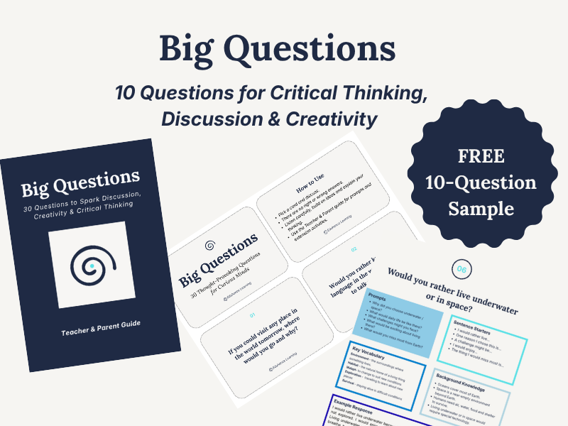 Big Questions: 10 Critical Thinking Discussion Cards | Free Sample