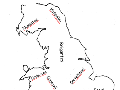 Stone Age to Iron Age Britain: Iron Age tribes – map