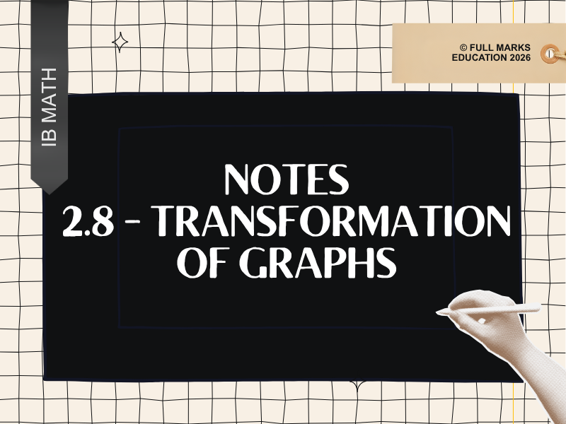 IB Maths AI HL 2.8 - Transformation of Graphs Notes