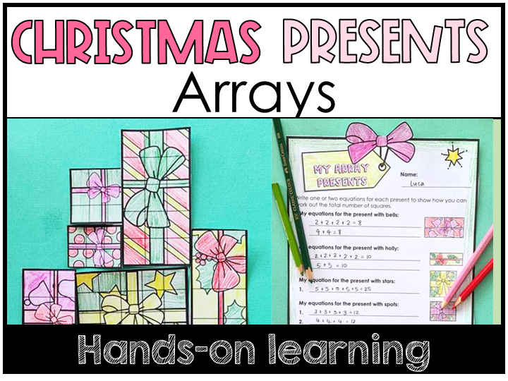 Christmas Presents Arrays Maths Craft Activity