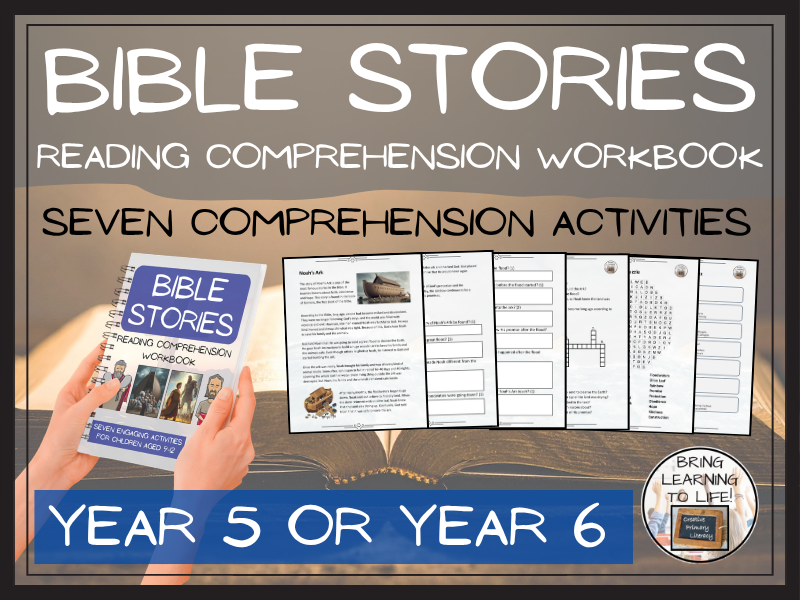 Bible Stories Reading Comprehension Workbook | Year 5 or Year 6