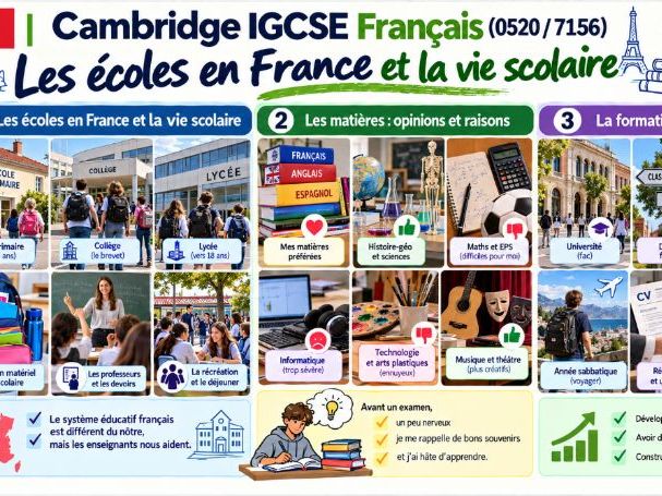 Cambridge IGCSE French French (0520/7156) - Module 4.1 & 4.2 - L'éducation, la formation & l'avenir