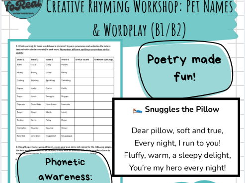 Creative Rhyme & Wordplay Workshop (B1)