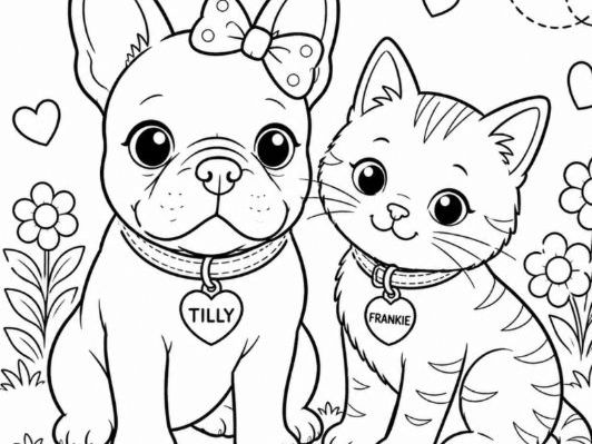 Tilly and friends colouring