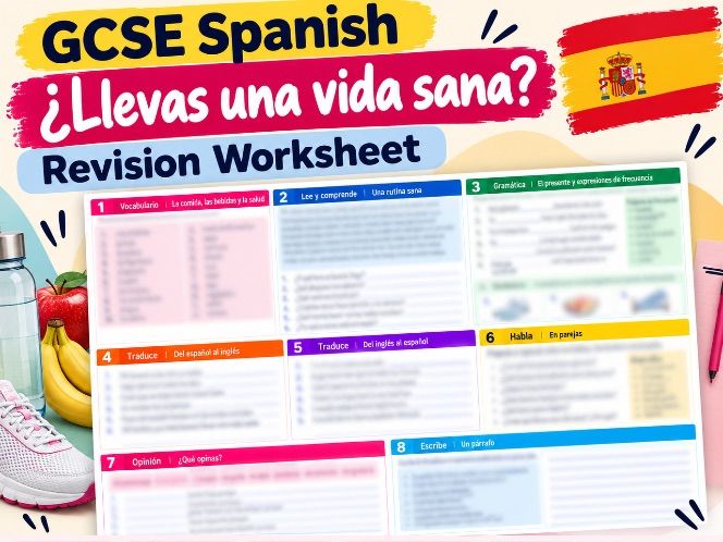 GCSE Spanish Healthy Living Revision Worksheet