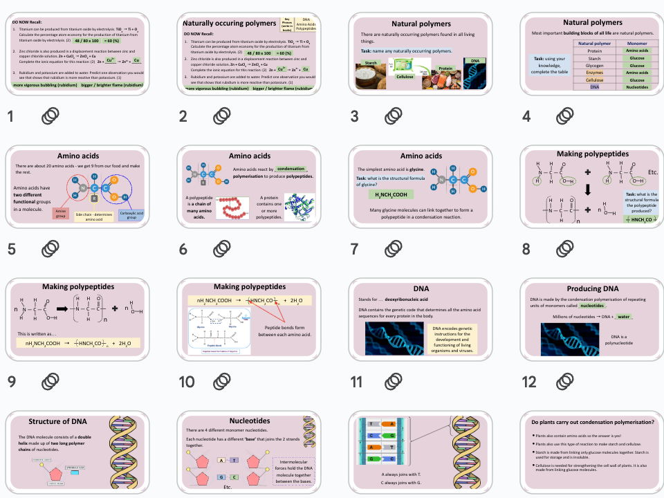 Biological Polymers: GCSE Organic Chemistry C7