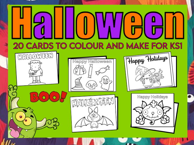 Halloween 20 Cards to Make for KS1