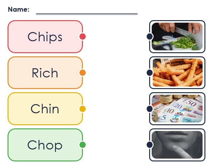Year 1 Word Matching Sheets- Reading