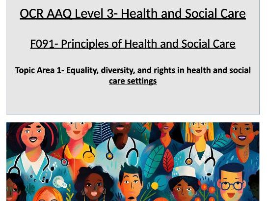 OCR AAQ F090 Principles of Health and Social Care. Topic Area 1