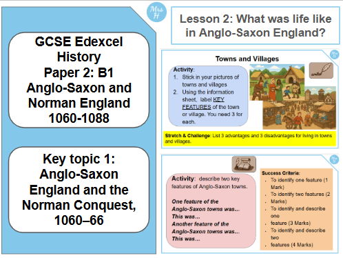 What was life like in Anglo-Saxon England? Lesson 2 - GCSE History Edexcel Paper 2 - Normans (B1)
