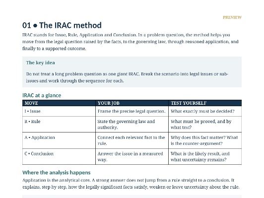 IRAC Exam Structure Booklet